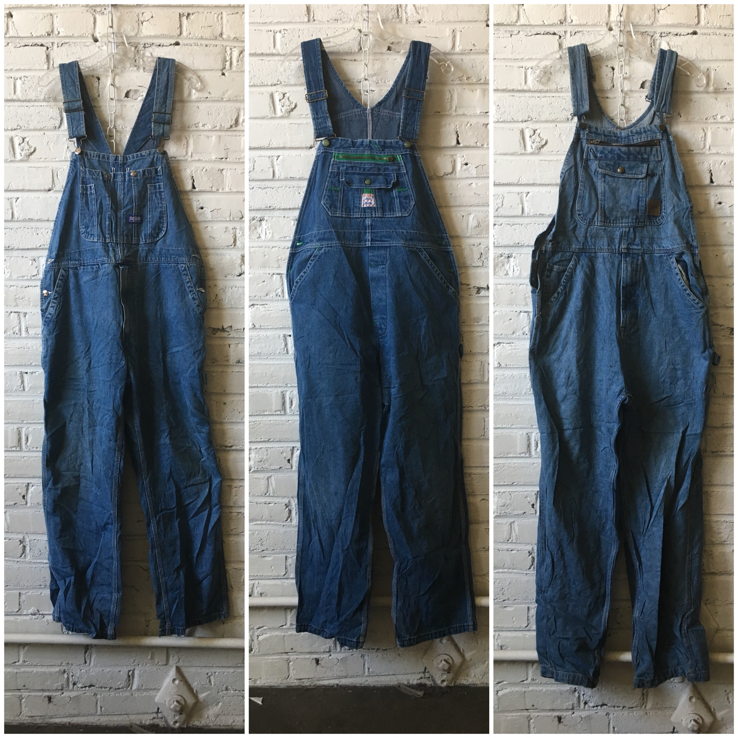 Classic style denim Overalls by the bundleBIG SIZES Bulk Vintage Clothing